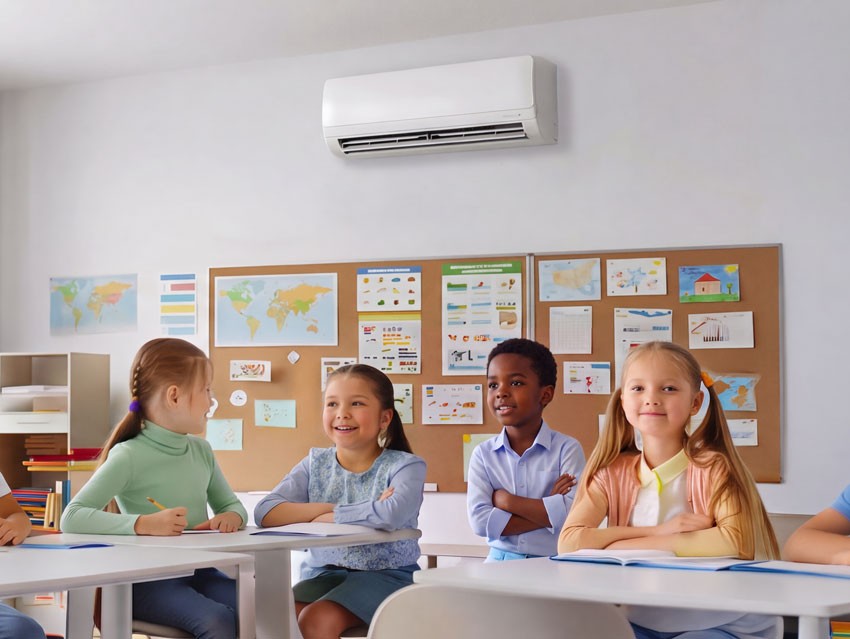 Klimatisierung für Schulen und Kindergärten 01 (AI-generated)